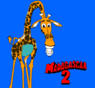 Dibujo Madagascar 2 Melman pintado por agustin