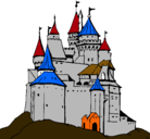 Dibujo Castillo medieval pintado por dni