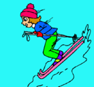 Dibujo Esquiadora pintado por michelleymichael