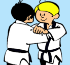 Dibujo Judo amistoso pintado por carlos