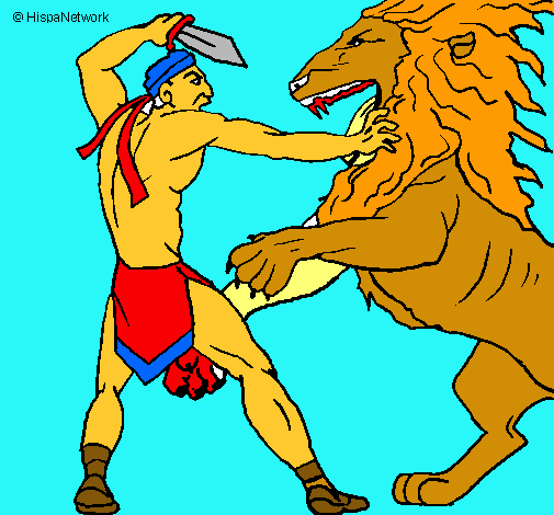 Gladiador contra león