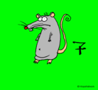 Dibujo Rata pintado por paolo