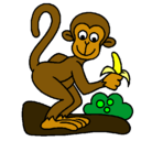 Dibujo Mono pintado por yeyo