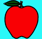 Dibujo manzana pintado por valeria