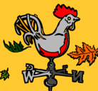 Dibujo Veletas y gallo pintado por josemanuel