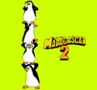 Dibujo Madagascar 2 Pingüinos pintado por ines