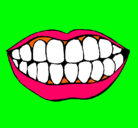 Dibujo Boca y dientes pintado por SebastianYaez