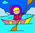 Dibujo Canoa esquimal pintado por cucuy