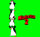 Dibujo Madagascar 2 Pingüinos pintado por Mica