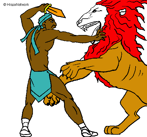 Gladiador contra león