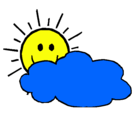 Dibujo Sol y nube pintado por MILI