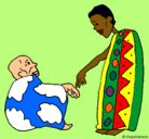 Dibujo Dos africanos pintado por temisau