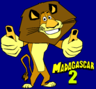 Dibujo Madagascar 2 Alex pintado por lospicasso