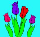 Dibujo Tulipanes pintado por vanessa
