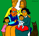 Dibujo Familia pintado por kevin