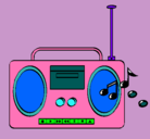 Dibujo Radio cassette 2 pintado por lbaa