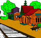 Dibujo Estación de tren pintado por jazmin