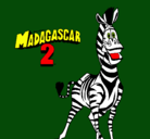 Dibujo Madagascar 2 Marty pintado por benjamin
