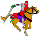 Dibujo Caballero a caballo IV pintado por michael