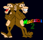 Dibujo Madagascar 2 Manson y Phil 2 pintado por caro