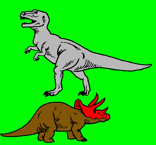 Triceratops y tiranosaurios rex