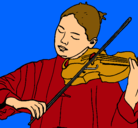 Dibujo Violinista pintado por flaviocesarsalascastro