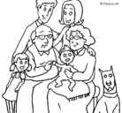 Dibujo Familia pintado por rosi