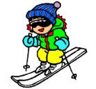 Dibujo Niño esquiando pintado por valeria