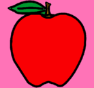 Dibujo manzana pintado por ELENA