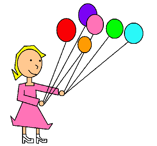 Chica con globos