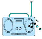 Dibujo Radio cassette 2 pintado por yenibel