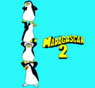 Dibujo Madagascar 2 Pingüinos pintado por paola