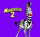 Dibujo Madagascar 2 Marty pintado por thomasg