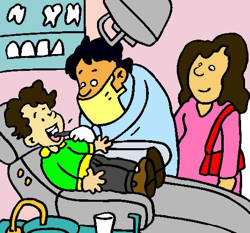 Niño en el dentista