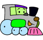 Dibujo Tren pintado por MAXI
