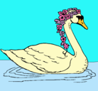 Dibujo Cisne con flores pintado por jeilynlareina