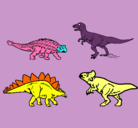 Dibujo Dinosaurios de tierra pintado por paulina