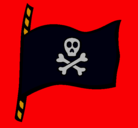 Dibujo Bandera pirata pintado por Retro015