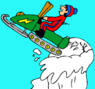 Dibujo Salto con moto de nieve pintado por carlosgallardo
