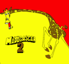 Dibujo Madagascar 2 Melman 2 pintado por lolpoklokpolkoklo