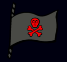Dibujo Bandera pirata pintado por kevin