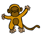 Dibujo Mono pintado por manuela
