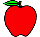 Dibujo manzana pintado por abilymilagosybianca