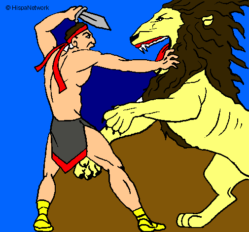 Gladiador contra león