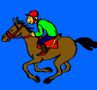 Dibujo Carrera de caballos pintado por laura