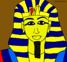 Dibujo Tutankamon pintado por clara