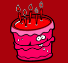 Dibujo Pastel de cumpleaños 2 pintado por maite