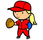 Dibujo Jugadora de béisbol pintado por Fer