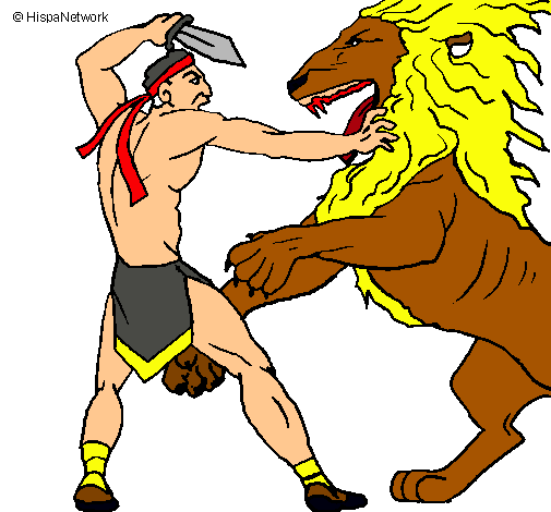 Gladiador contra león