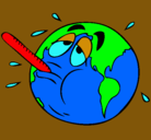 Dibujo Calentamiento global pintado por charlie